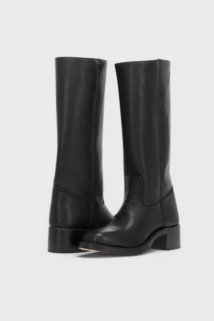 Women's Knee High Slip On Boots | Block Heel