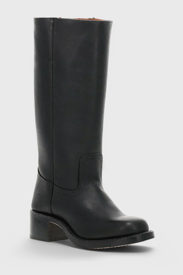 Women's Knee High Slip On Boots | Block Heel