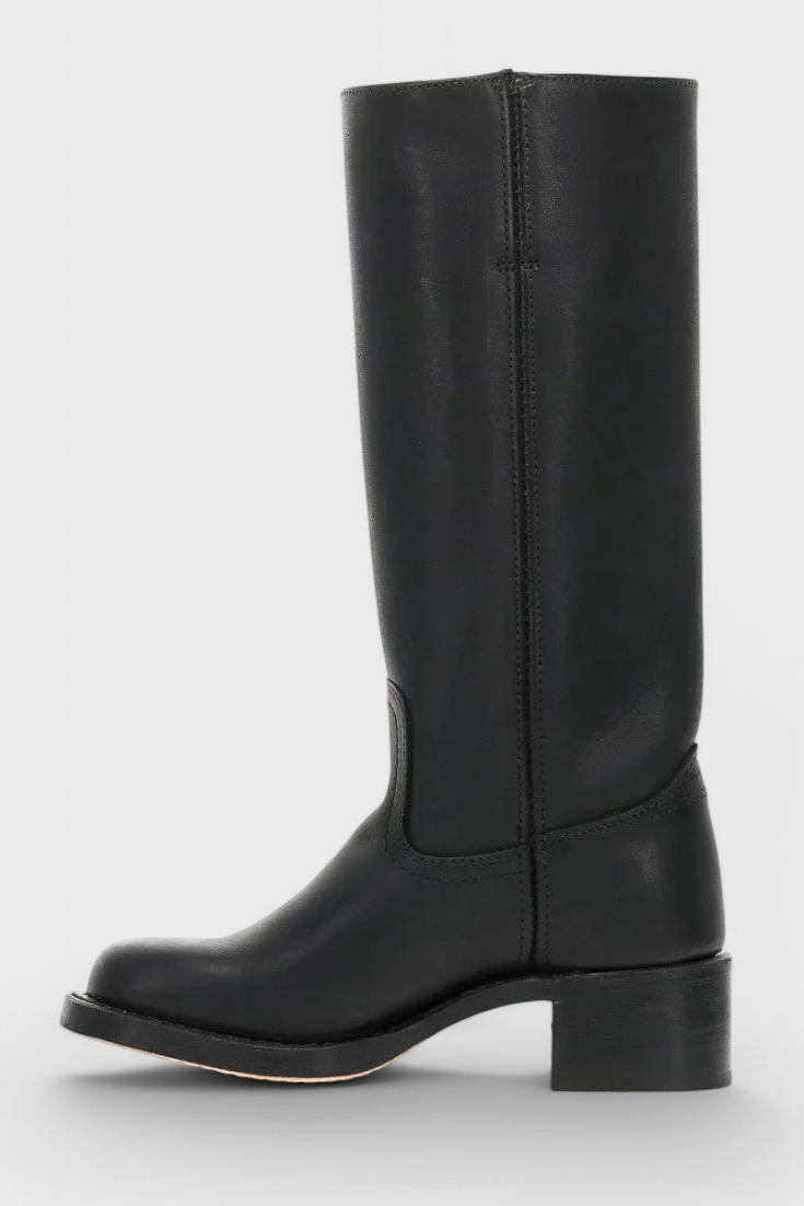 Women's Knee High Slip On Boots | Block Heel