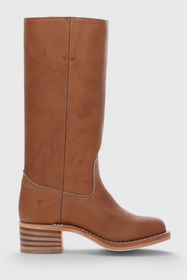 Women's Knee High Slip On Boots | Block Heel