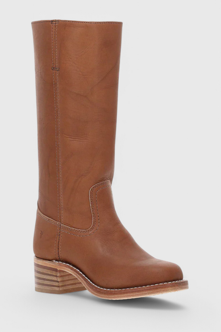 Women's Knee High Slip On Boots | Block Heel