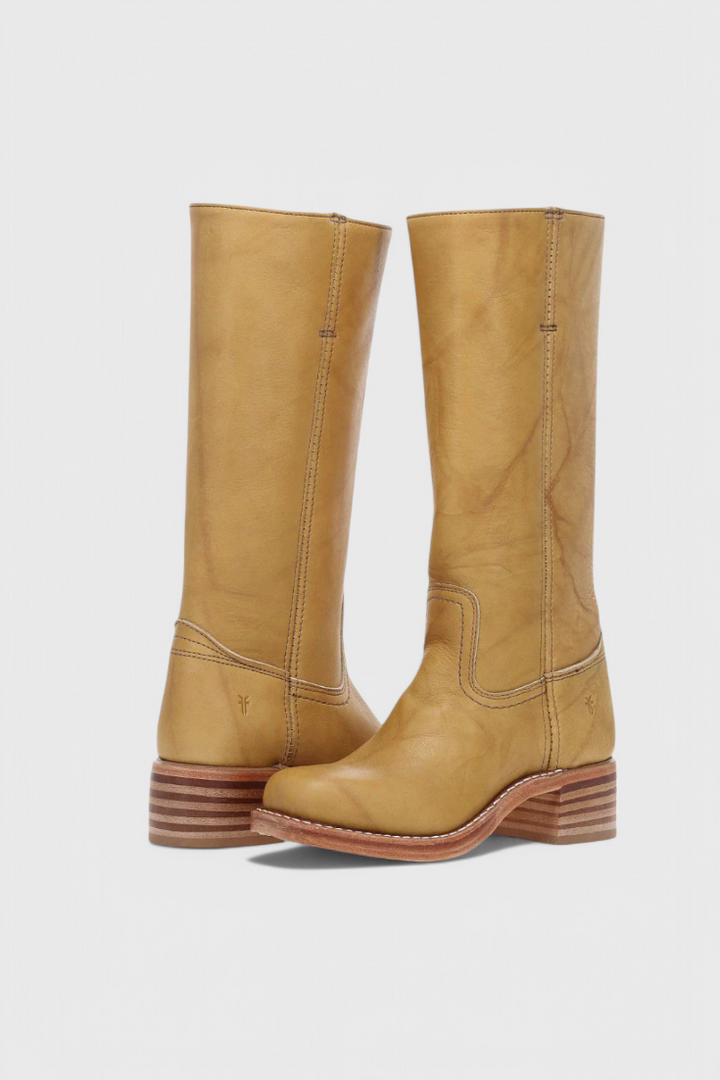 Women's Knee High Slip On Boots | Block Heel