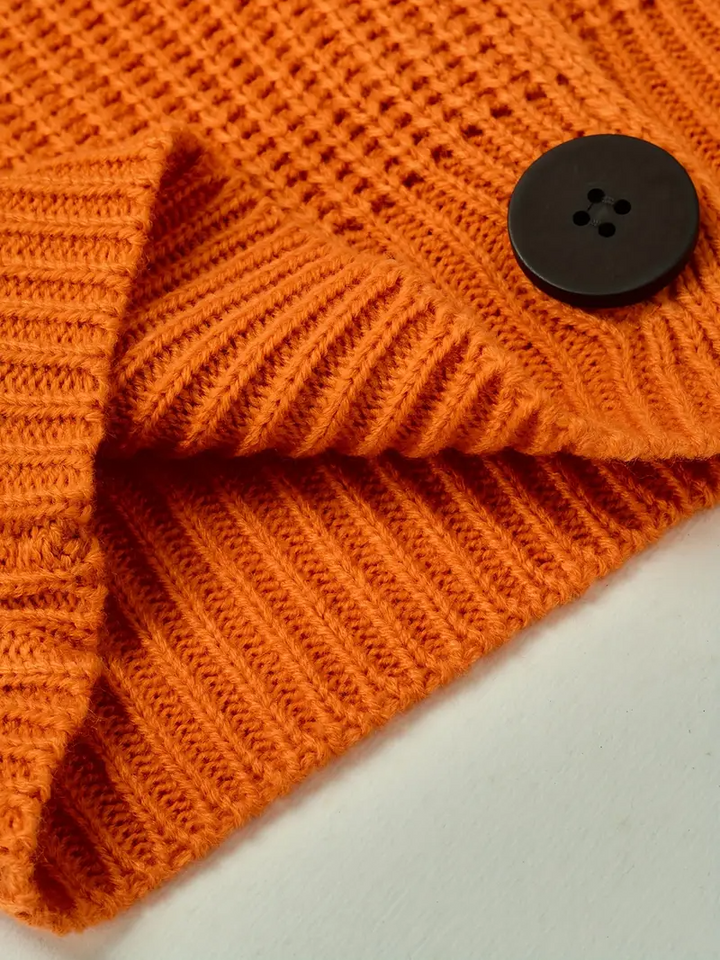 Women's Button Up Chunky Knit Cardigan | Collared