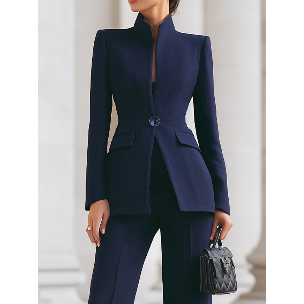 Women's Elegant Blazer and Work Pants Set | Two Piece
