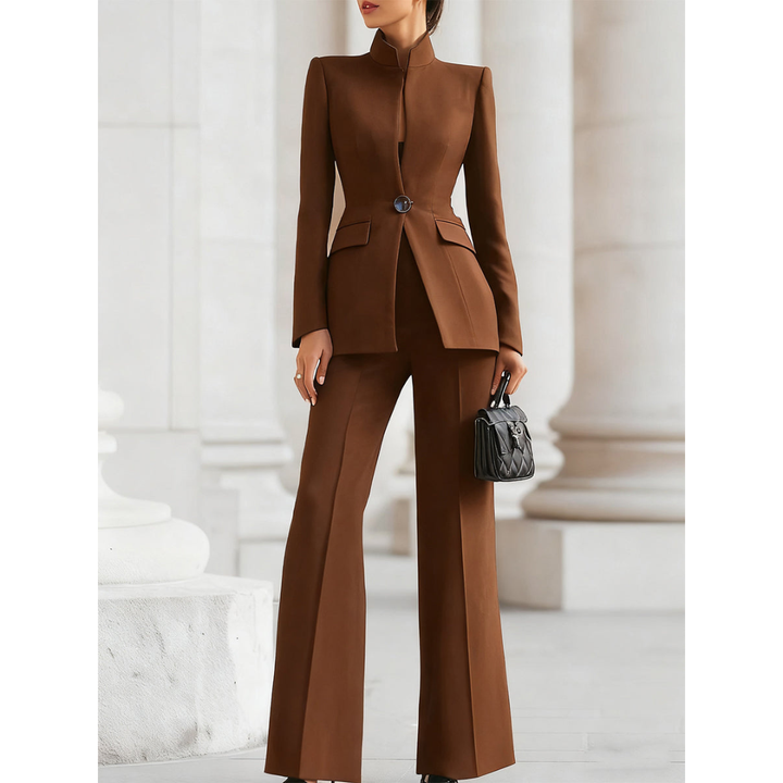 Women's Elegant Blazer and Work Pants Set | Two Piece
