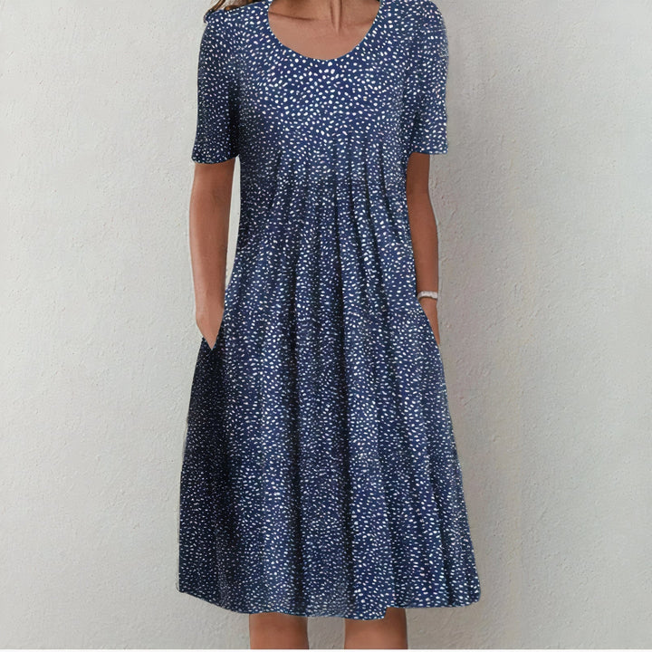 Women's Floral Printed Flared A-Line Summer Dress | Midi