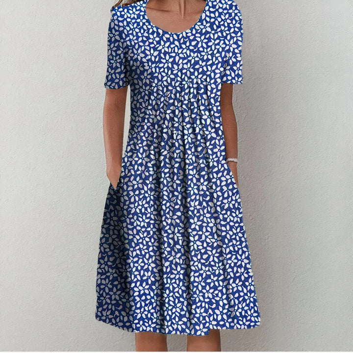 Women's Floral Printed Flared A-Line Summer Dress | Midi