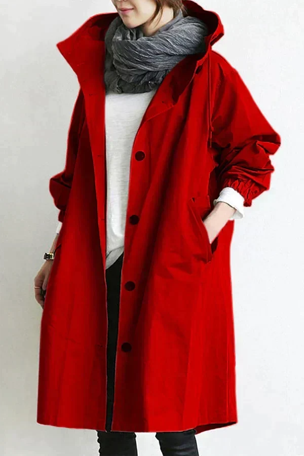 Women's Hooded Long Coat | Waterproof