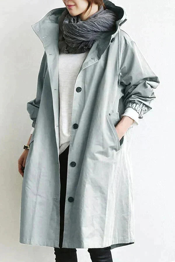 Women's Hooded Long Coat | Waterproof