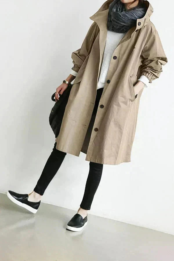 Women's Hooded Long Coat | Waterproof