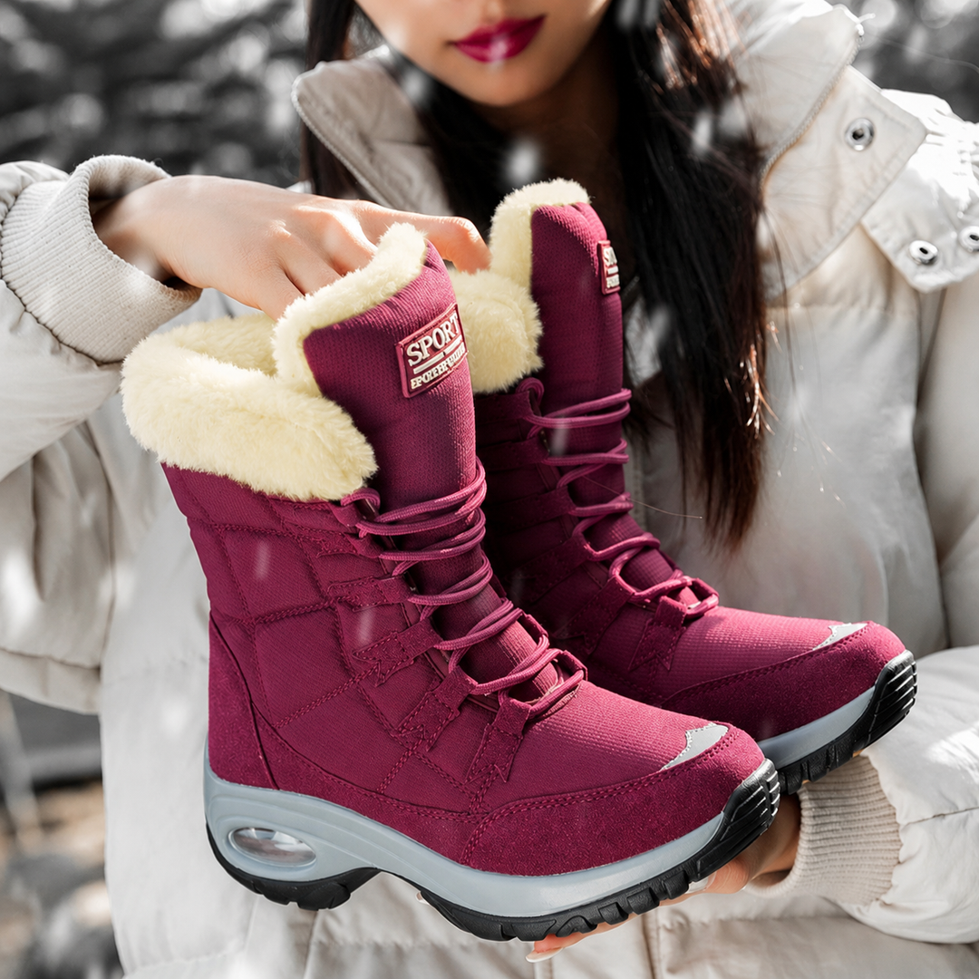 Women's Mid Calf Winter Snow Boots | Lace Up