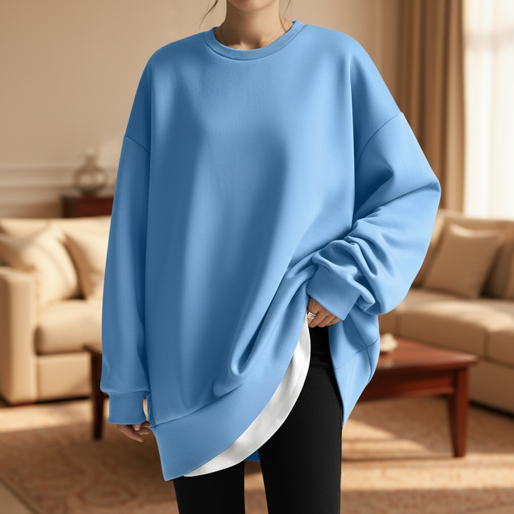 Women’s Oversized Crew Neck Sweatshirt | Dropped Shoulders