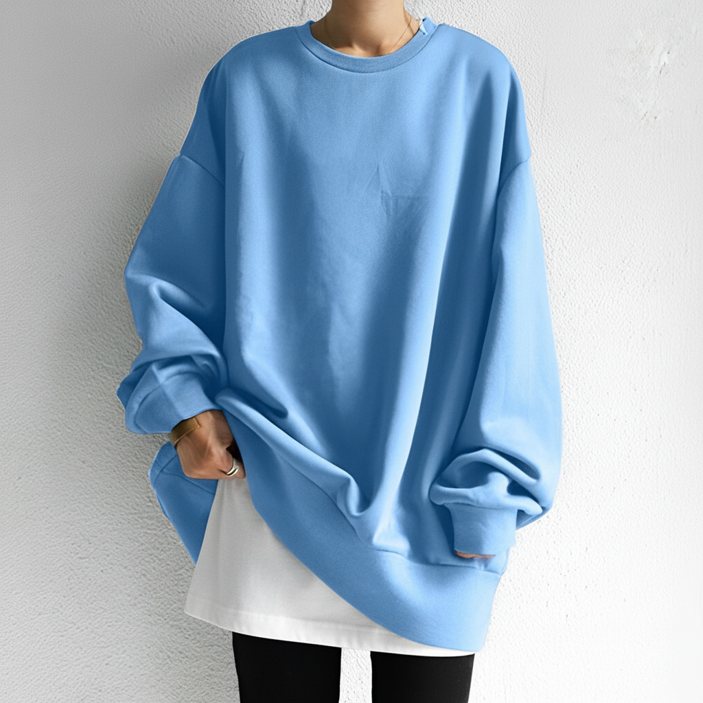 Women’s Oversized Crew Neck Sweatshirt | Dropped Shoulders