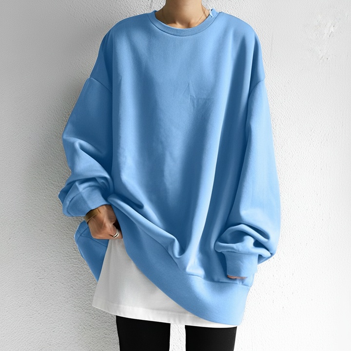 Women’s Oversized Crew Neck Sweatshirt | Dropped Shoulders