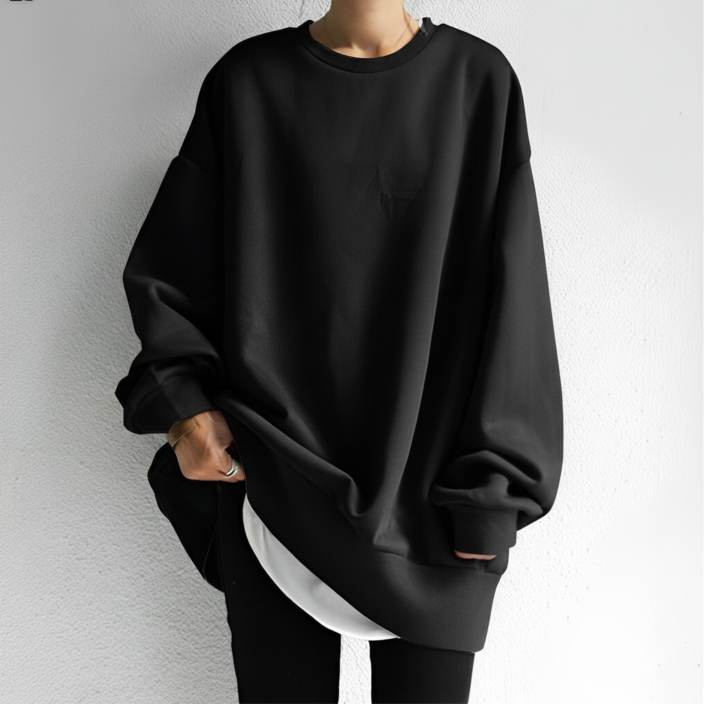 Women’s Oversized Crew Neck Sweatshirt | Dropped Shoulders