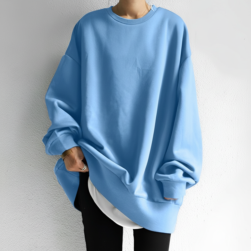 Women’s Oversized Crew Neck Sweatshirt | Dropped Shoulders
