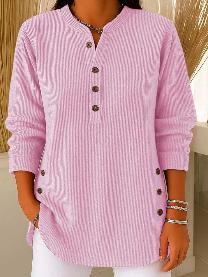 Women's Casual Ribbed Top | Long Sleeves