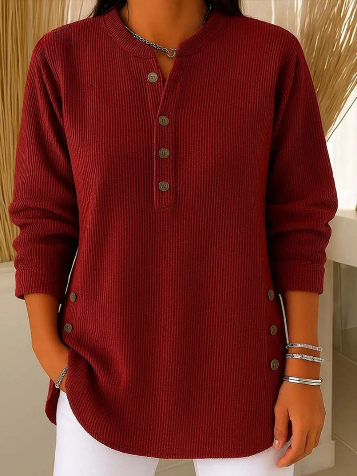 Women's Casual Ribbed Top | Long Sleeves