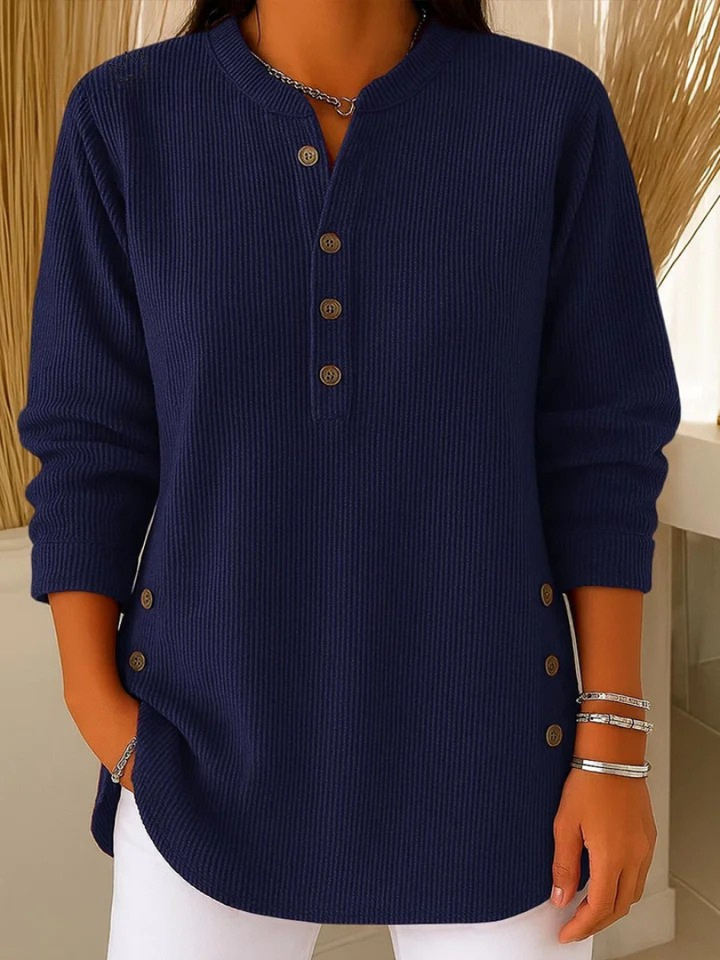 Women's Casual Ribbed Top | Long Sleeves
