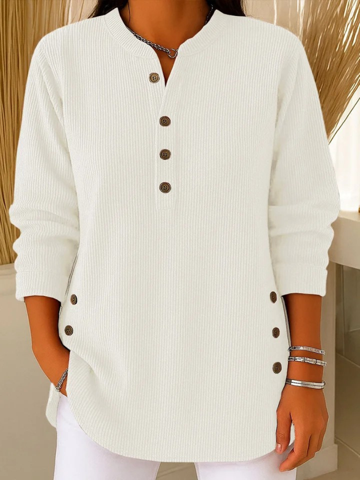 Women's Casual Ribbed Top | Long Sleeves