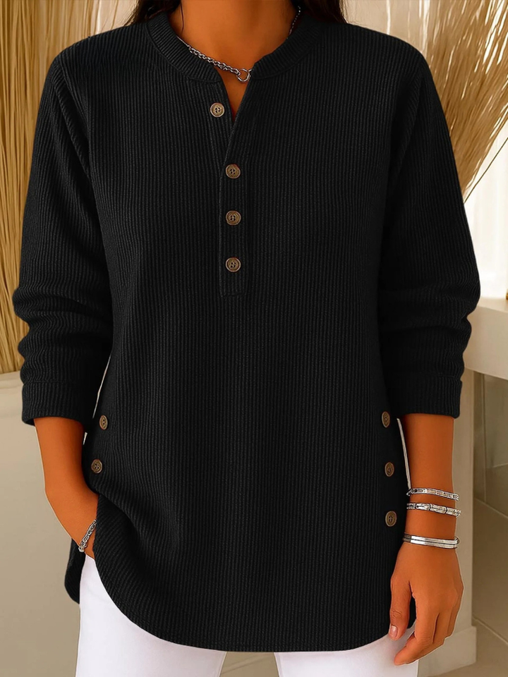 Women's Casual Ribbed Top | Long Sleeves