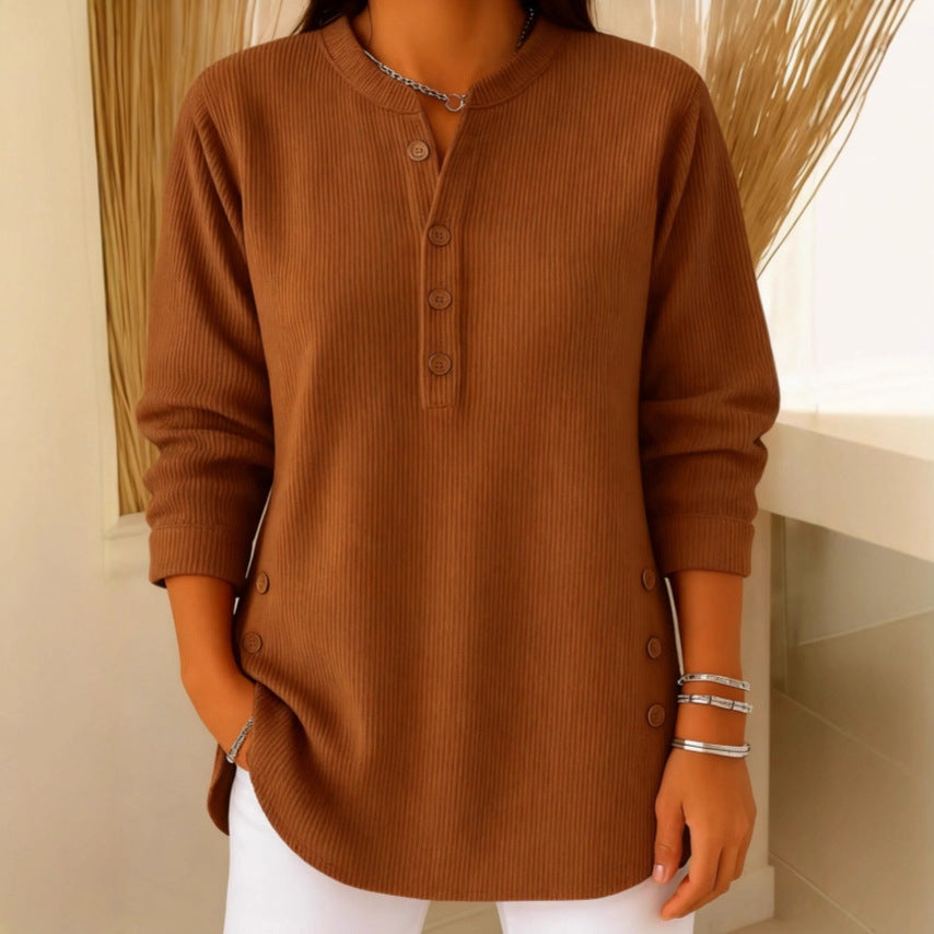 Women's Casual Ribbed Top | Long Sleeves