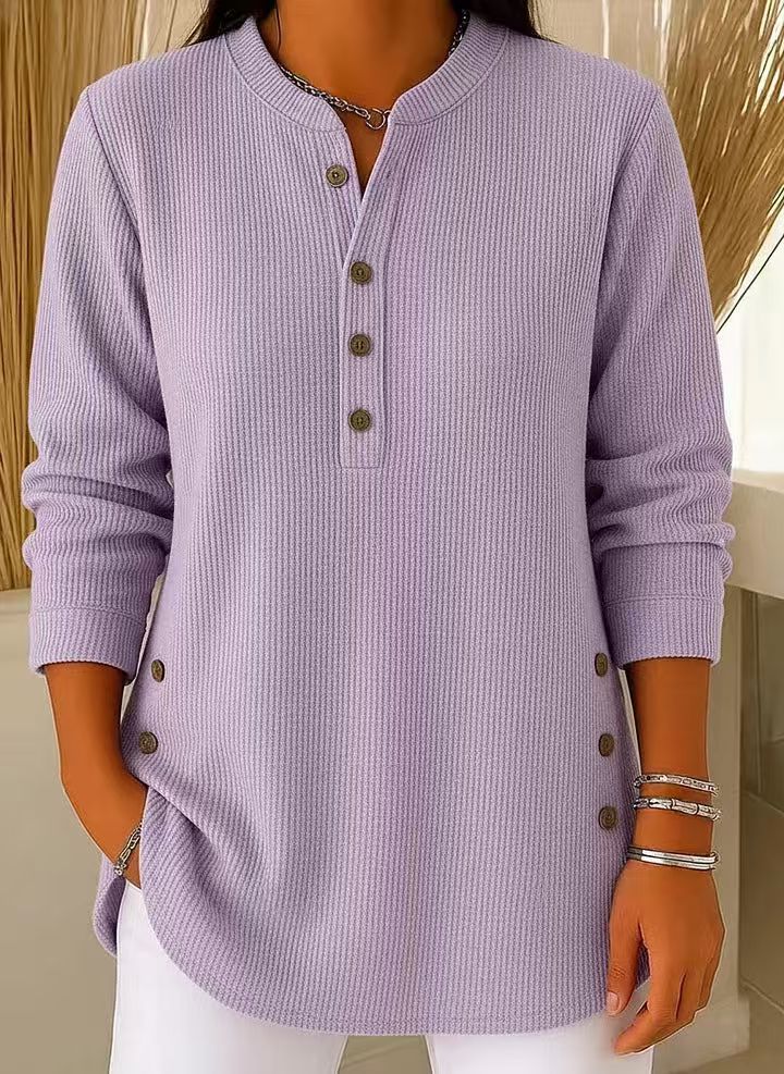 Women's Casual Ribbed Top | Long Sleeves