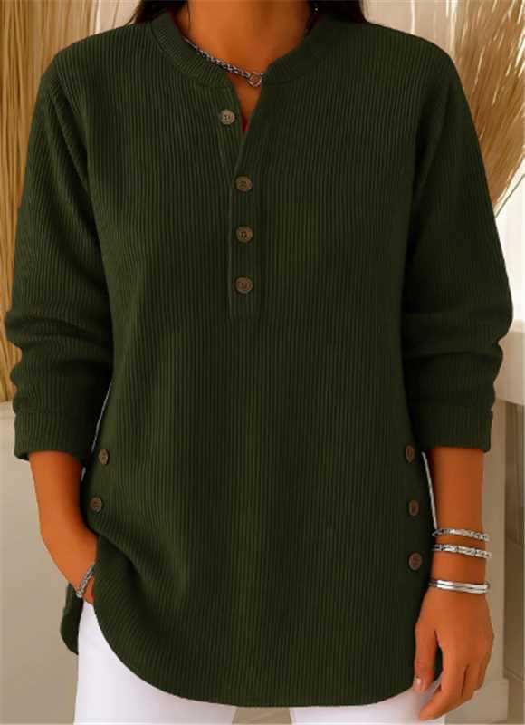 Women's Casual Ribbed Top | Long Sleeves