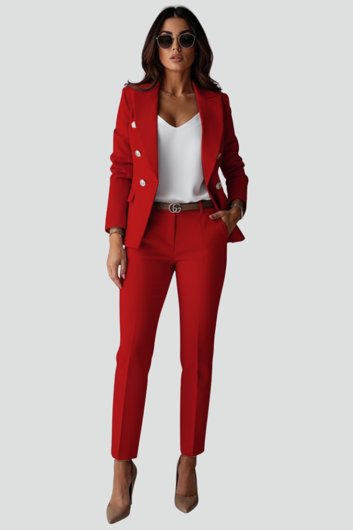 Women’s Elegant Tailored Blazer and Trouser Set | Formal