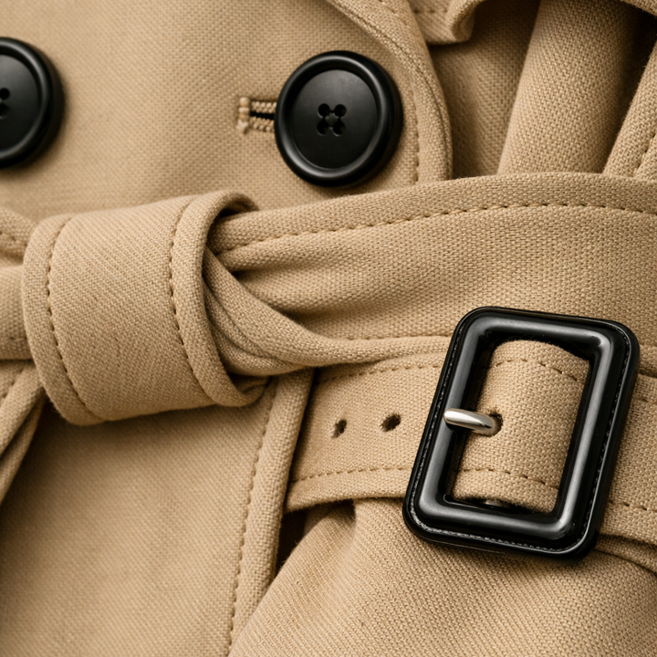 Women’s Belted Long Winter Trench Coat | Double Breasted