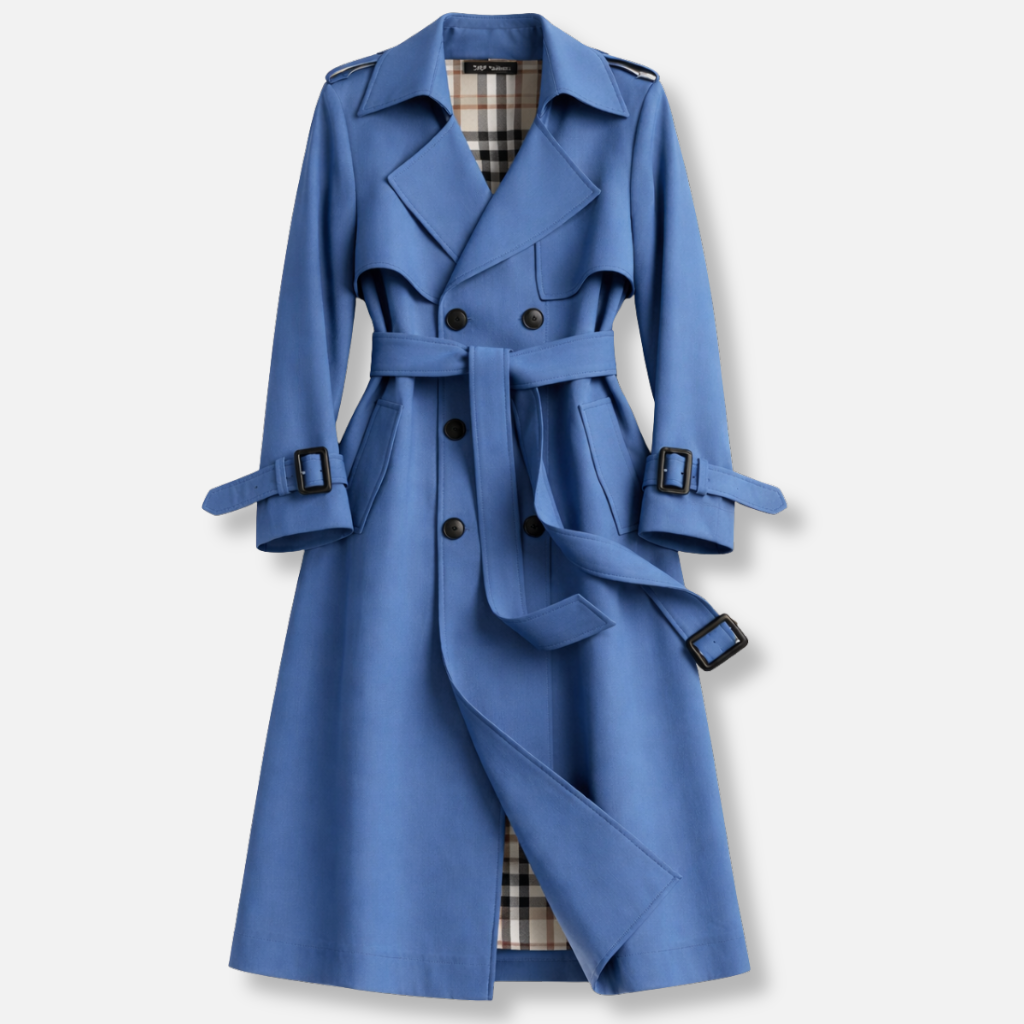 Women’s Belted Long Winter Trench Coat | Double Breasted