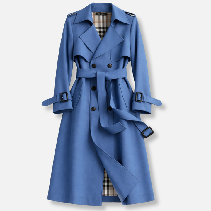 Women’s Belted Long Winter Trench Coat | Double Breasted