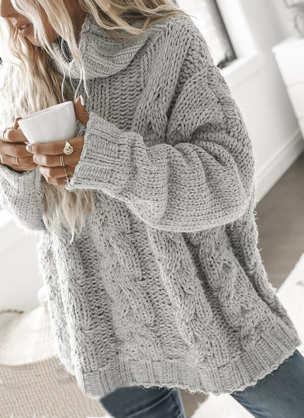 Women's Cable-Knit Turtleneck Jumper | Winter