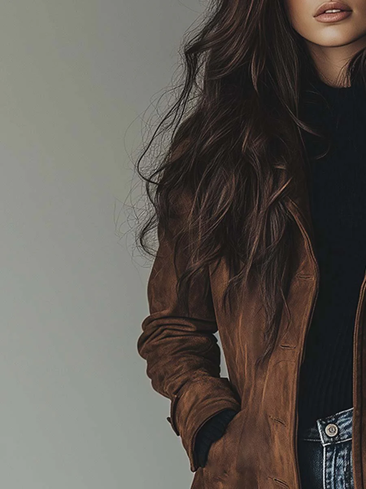 Women’s Winter Long Trench Coat | Button Up