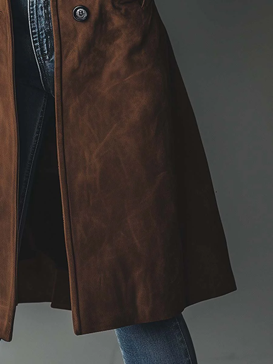 Women’s Winter Long Trench Coat | Button Up