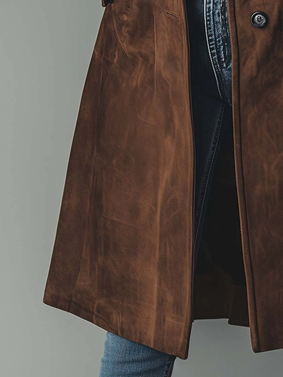 Women’s Winter Long Trench Coat | Button Up