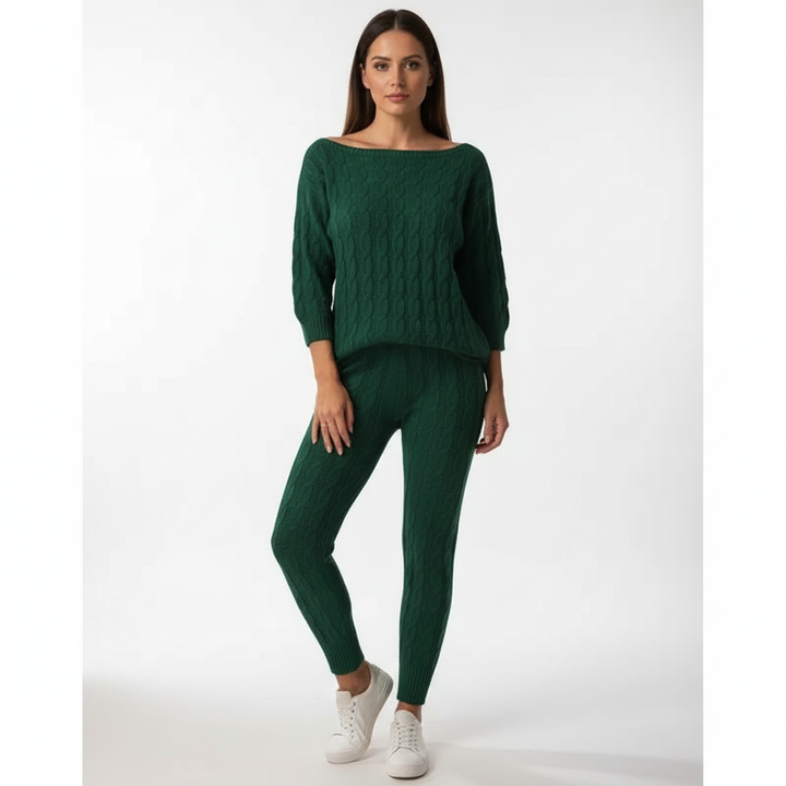 Women’s Cable Knit Loungewear Set | Winter