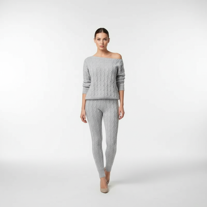 Women’s Cable Knit Loungewear Set | Winter