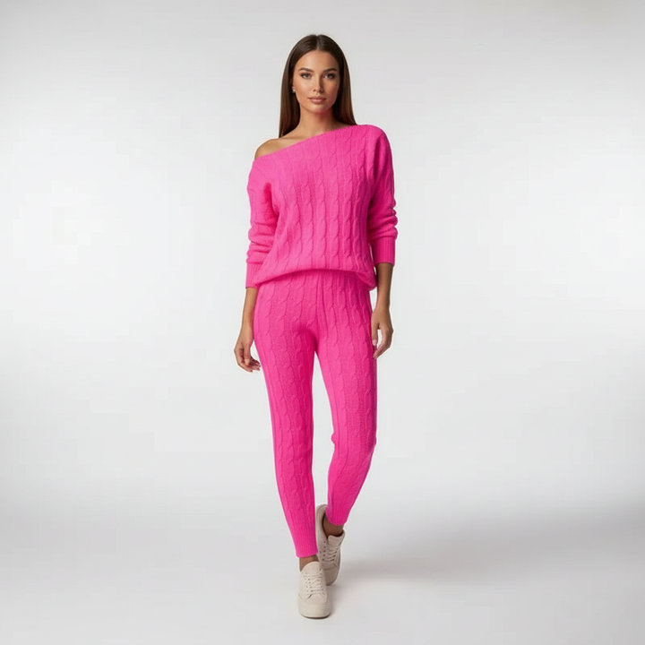 Women’s Cable Knit Loungewear Set | Winter