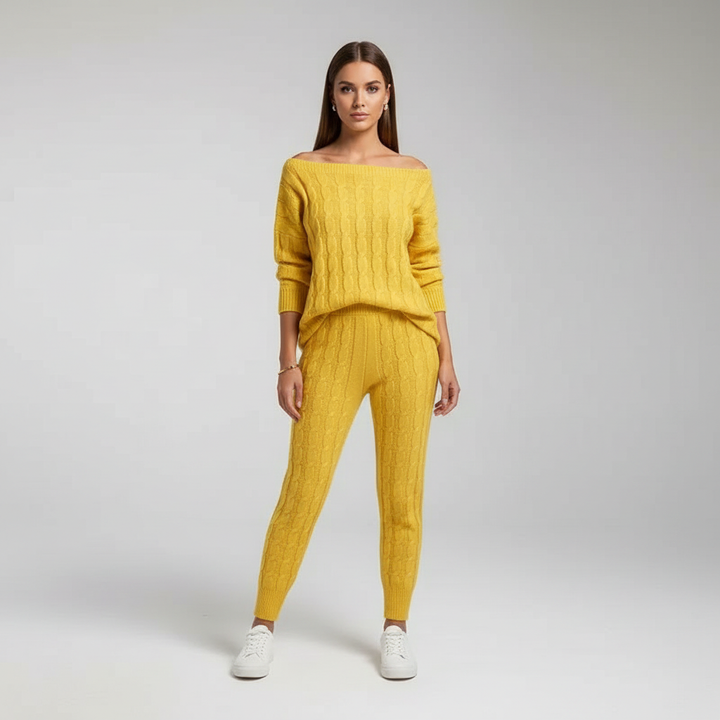 Women’s Cable Knit Loungewear Set | Winter