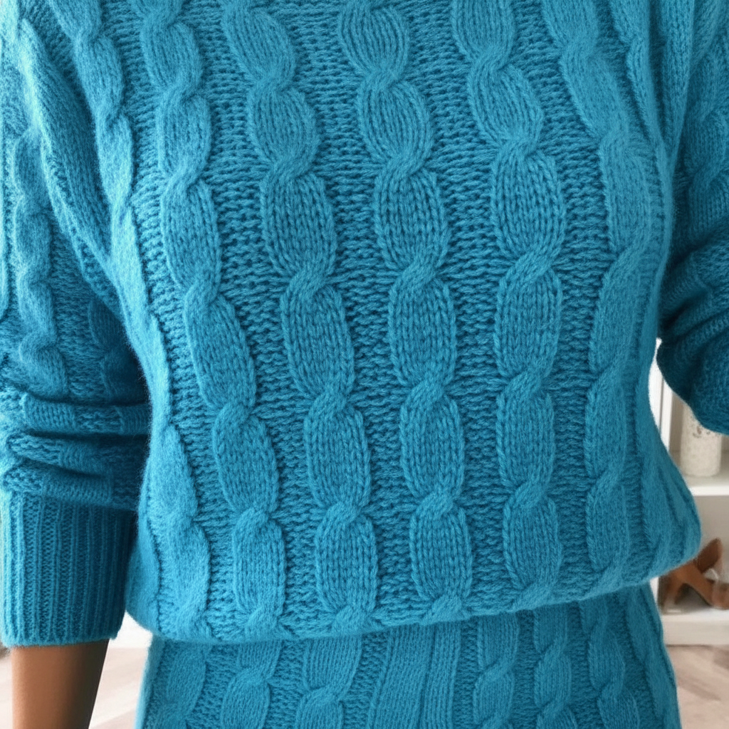 Women’s Cable Knit Loungewear Set | Winter