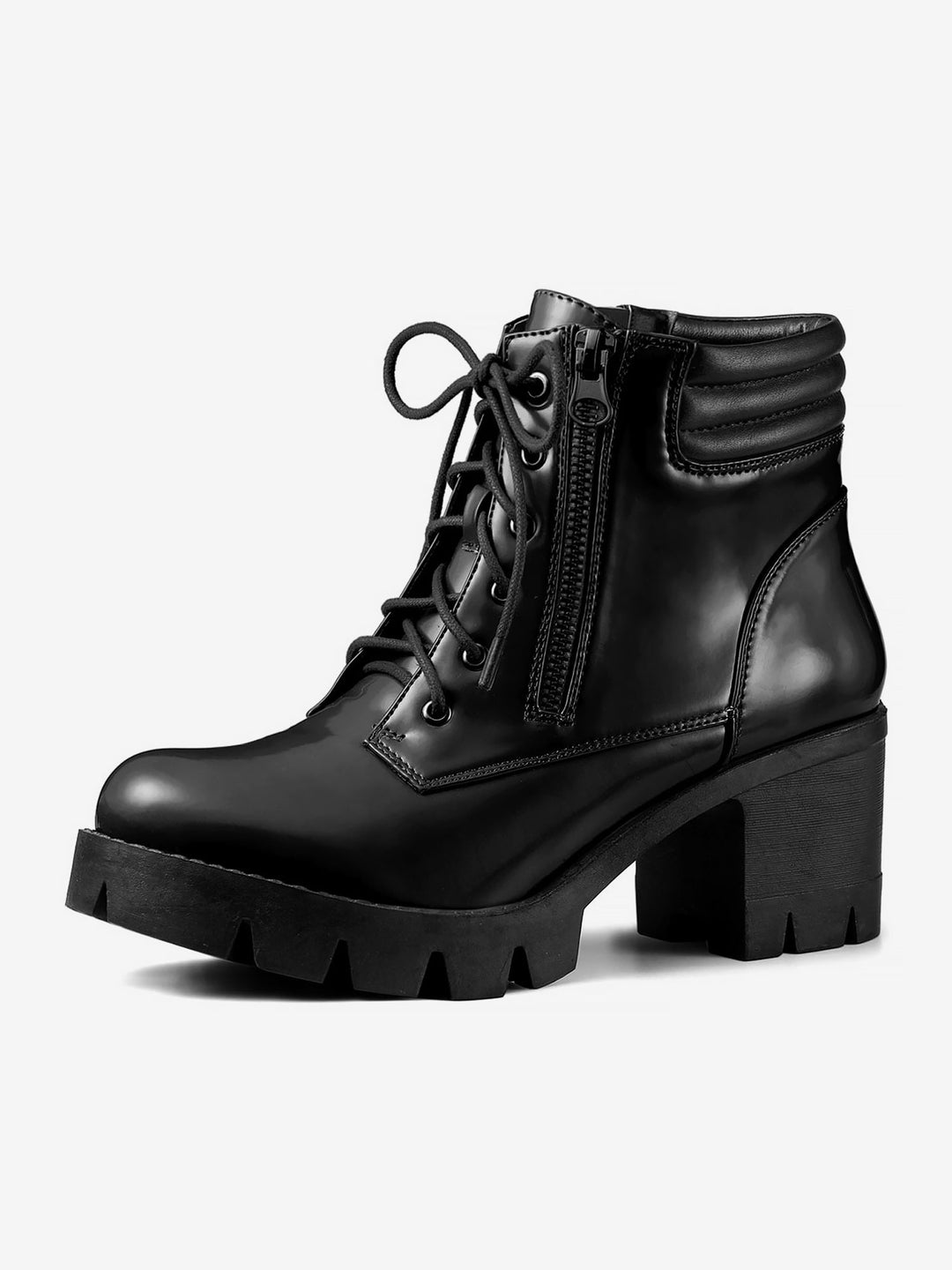Women's Lace Up Combat Chunky Ankle Boots | Platform