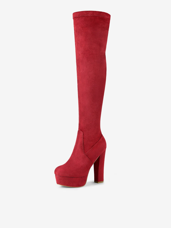 Women's Platform Over The Knee Boots | Heel