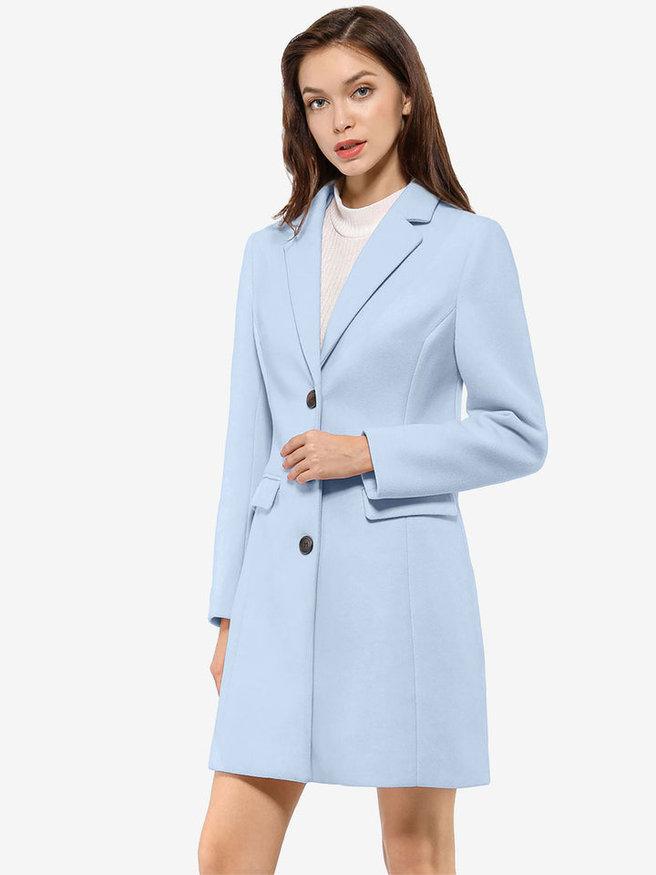 Women's Button Single Breasted Pea Coat | Winter