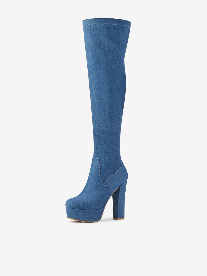Women's Platform Over The Knee Boots | Heel
