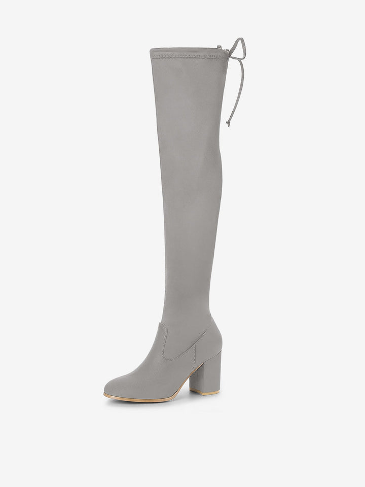 Women's Heel Zip Over the Knee Boots | Chunky