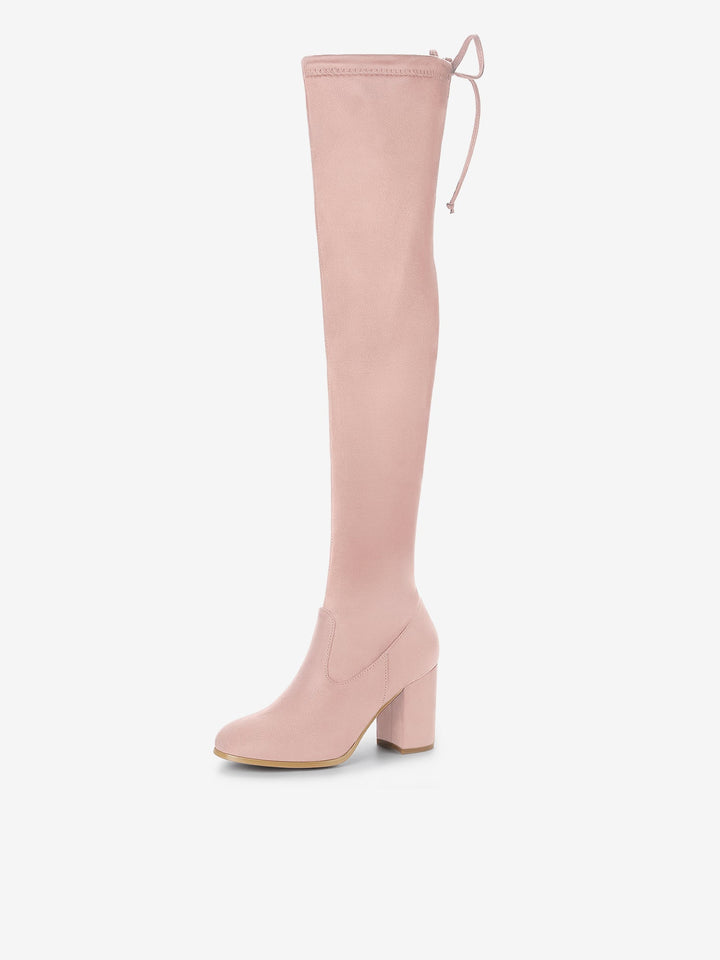 Women's Heel Zip Over the Knee Boots | Chunky