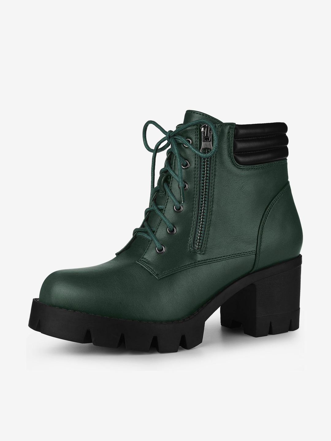 Women's Lace Up Combat Chunky Ankle Boots | Platform