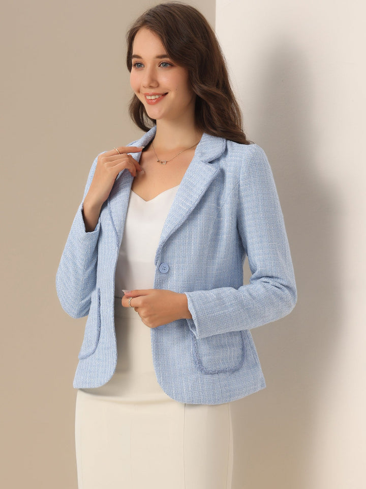 Women's Textured Long Sleeve Knitted Blazer | Tailored