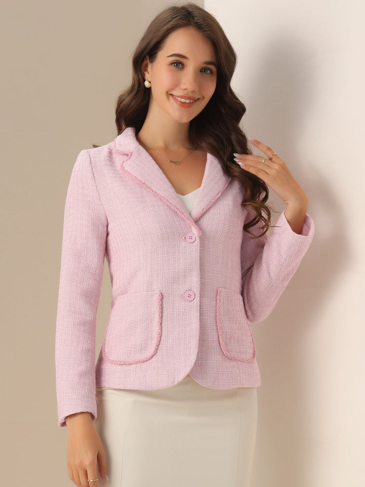 Women's Textured Long Sleeve Knitted Blazer | Tailored